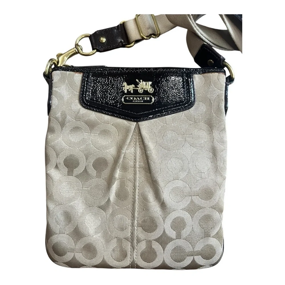 Coach Madison Small Khaki Mahogany Beige Crossbody